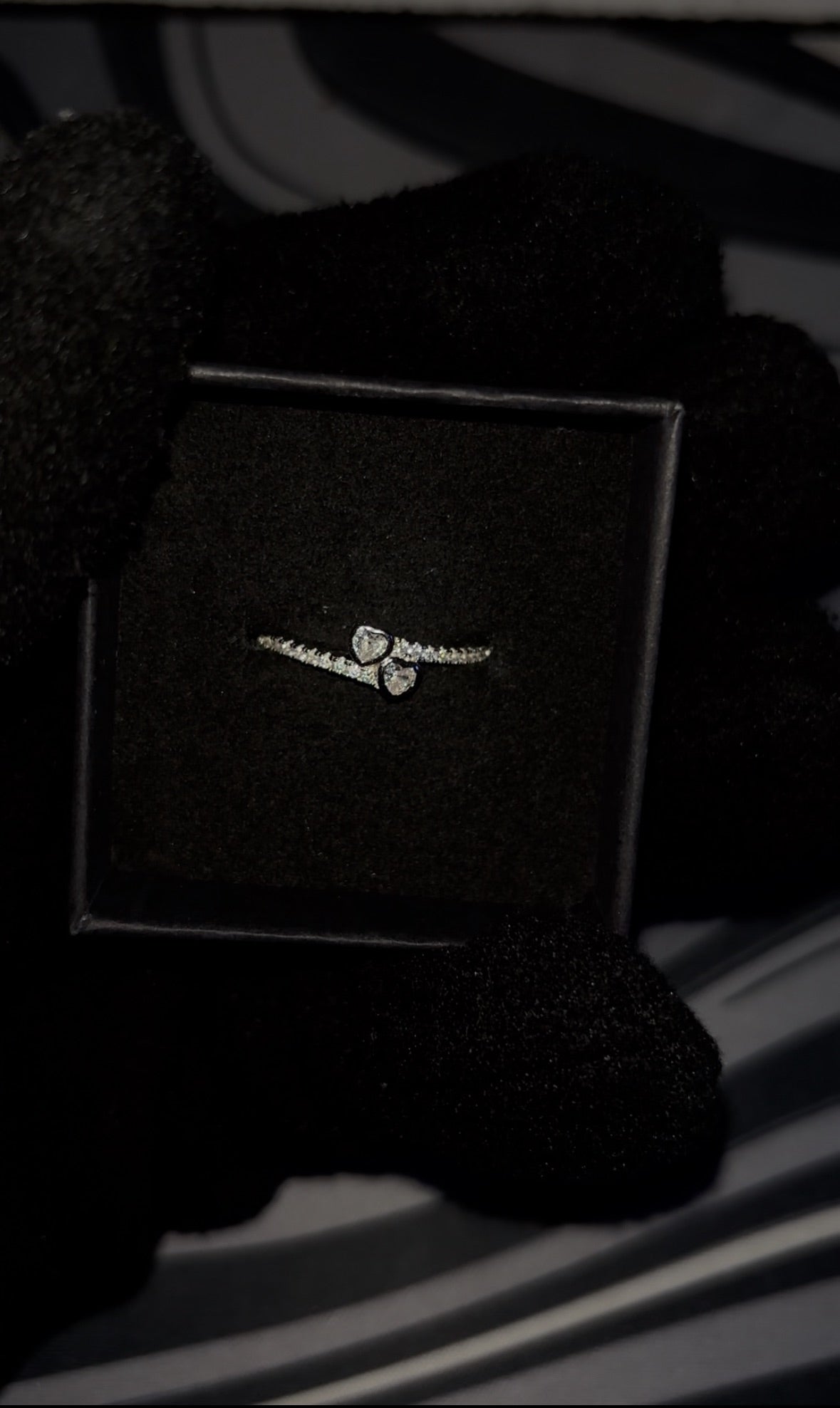 Pierścionek  "Twinheart" - Srebro 925