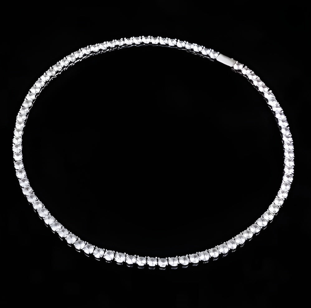 Naszyjnik "Diamond tennis" -Srebro 925 4mm 45cm