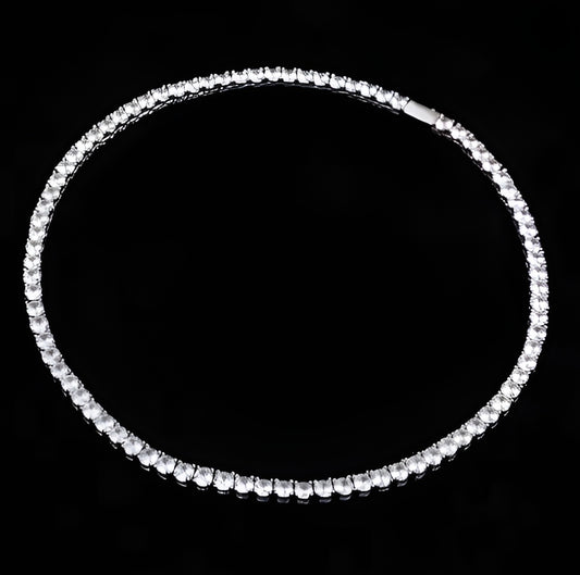 Naszyjnik "Diamond tennis" -Srebro 925 4mm 45cm