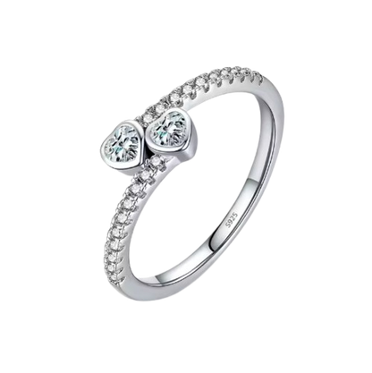 Pierścionek  "Twinheart" - Srebro 925